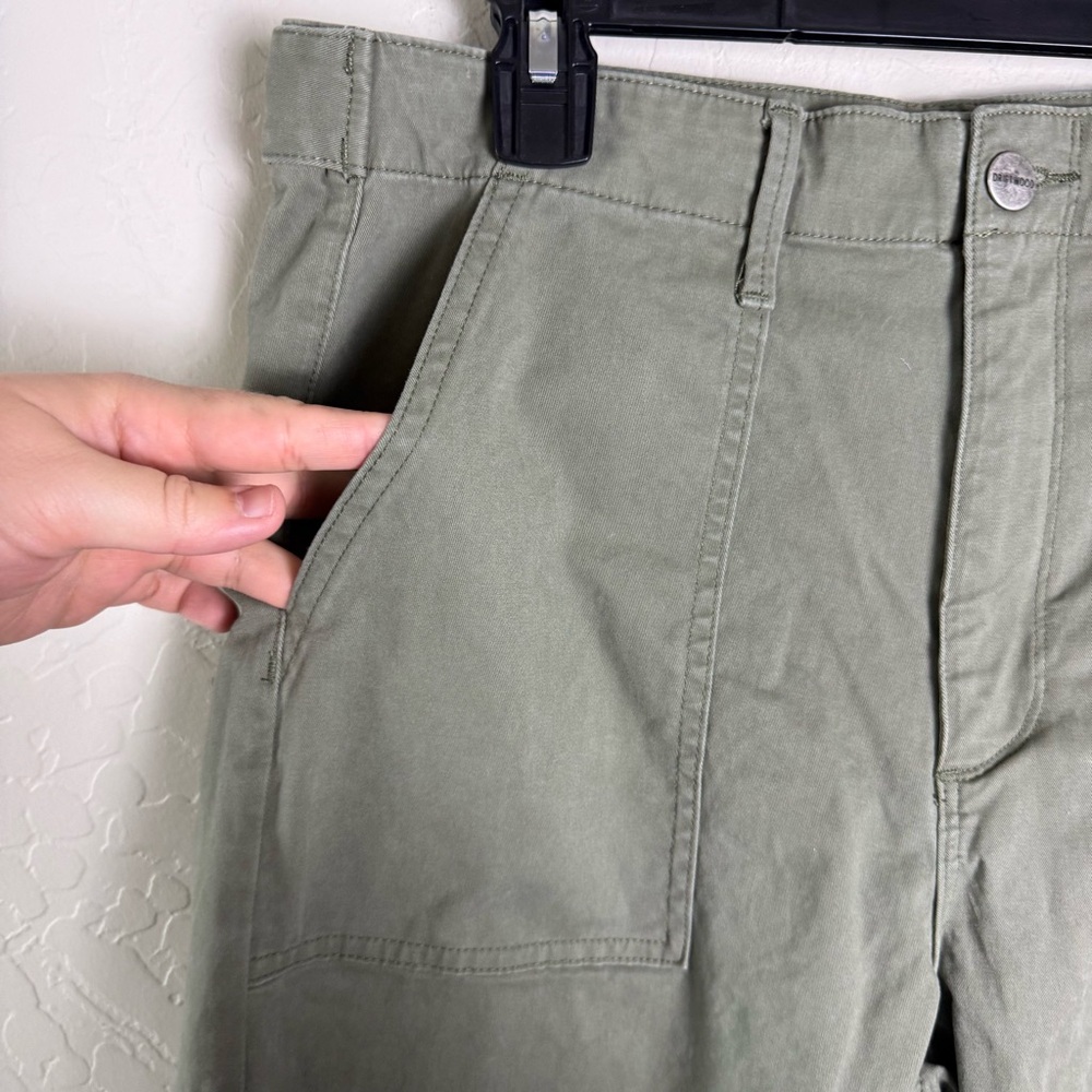 Driftwood Green Utility Boyfriend Crop Floral Embroidery Large - Picture 16 of 16